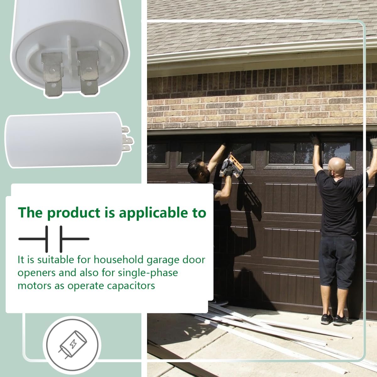 Improved] 55 MFD Garage Door Opener Capacitor for Liftmaster